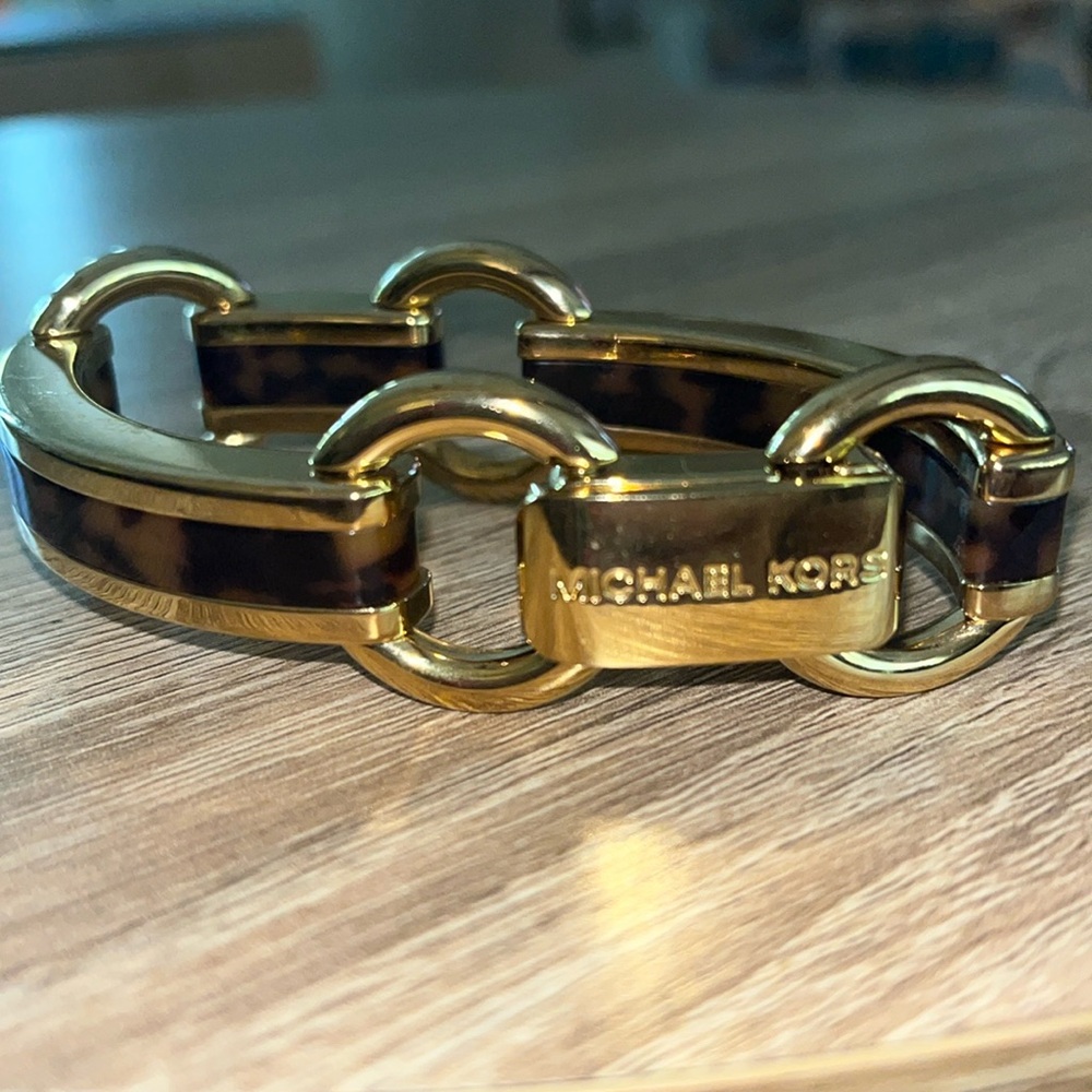 Michael Kors Tortoise shell and gold bracelet